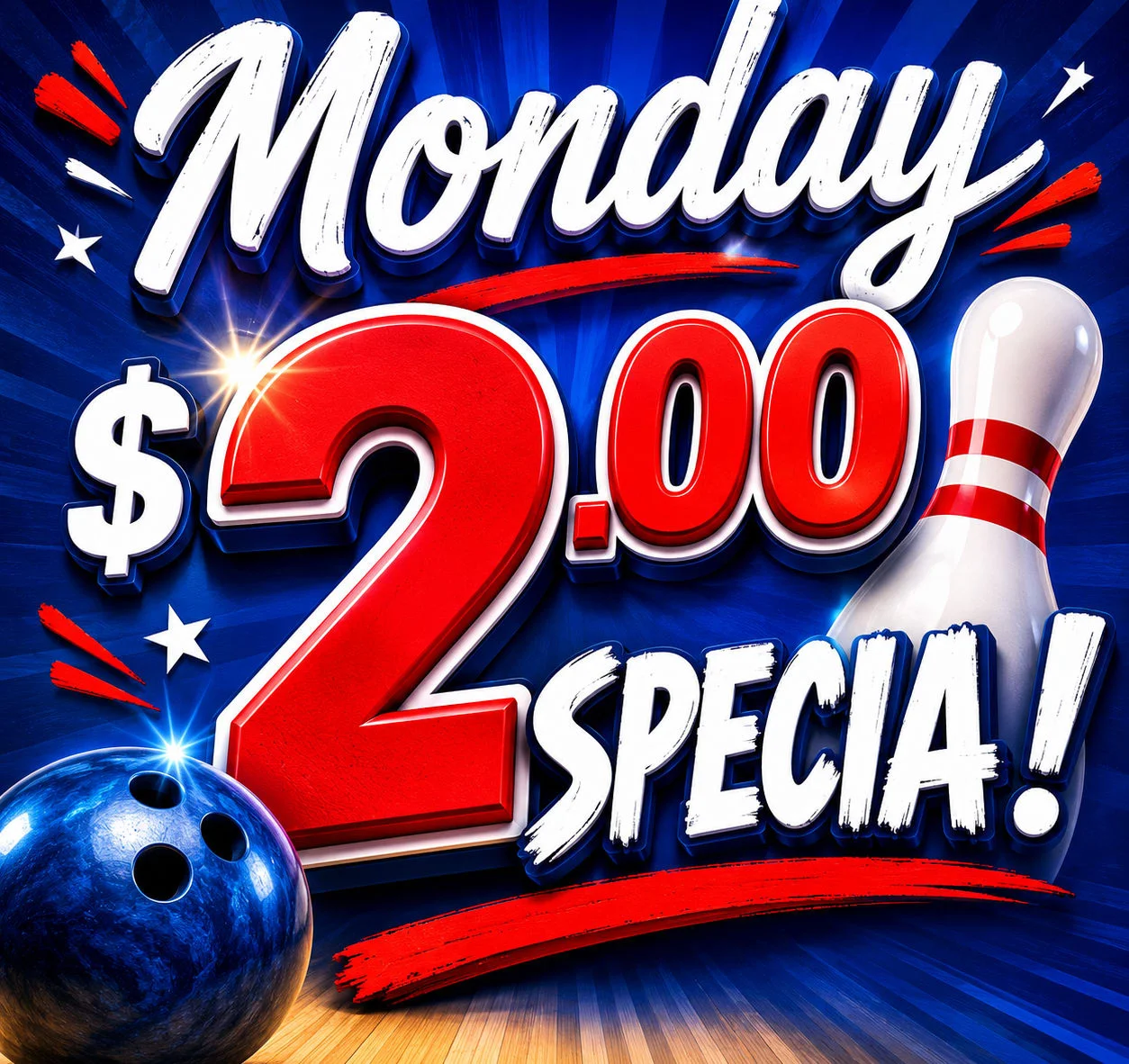 $2.00 Mondays at the Gulf Bowl