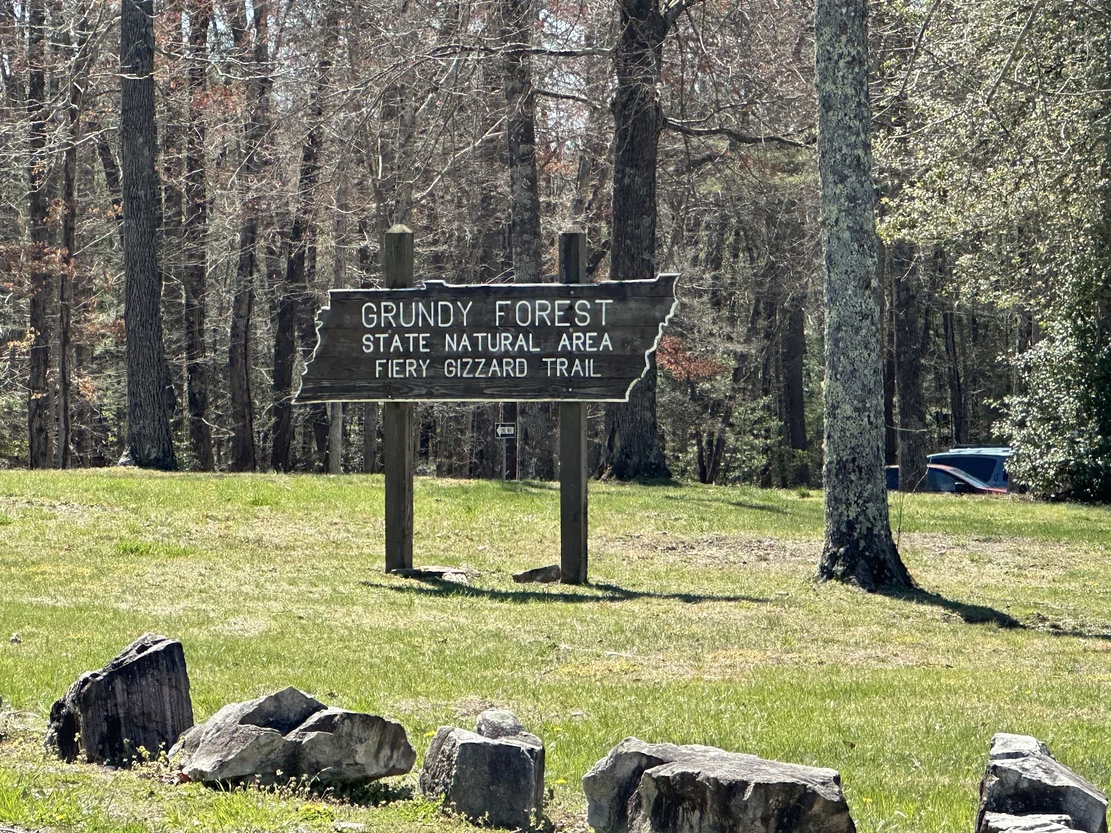 Fiery Gizzard North Trailhead at South Cumberland State Park